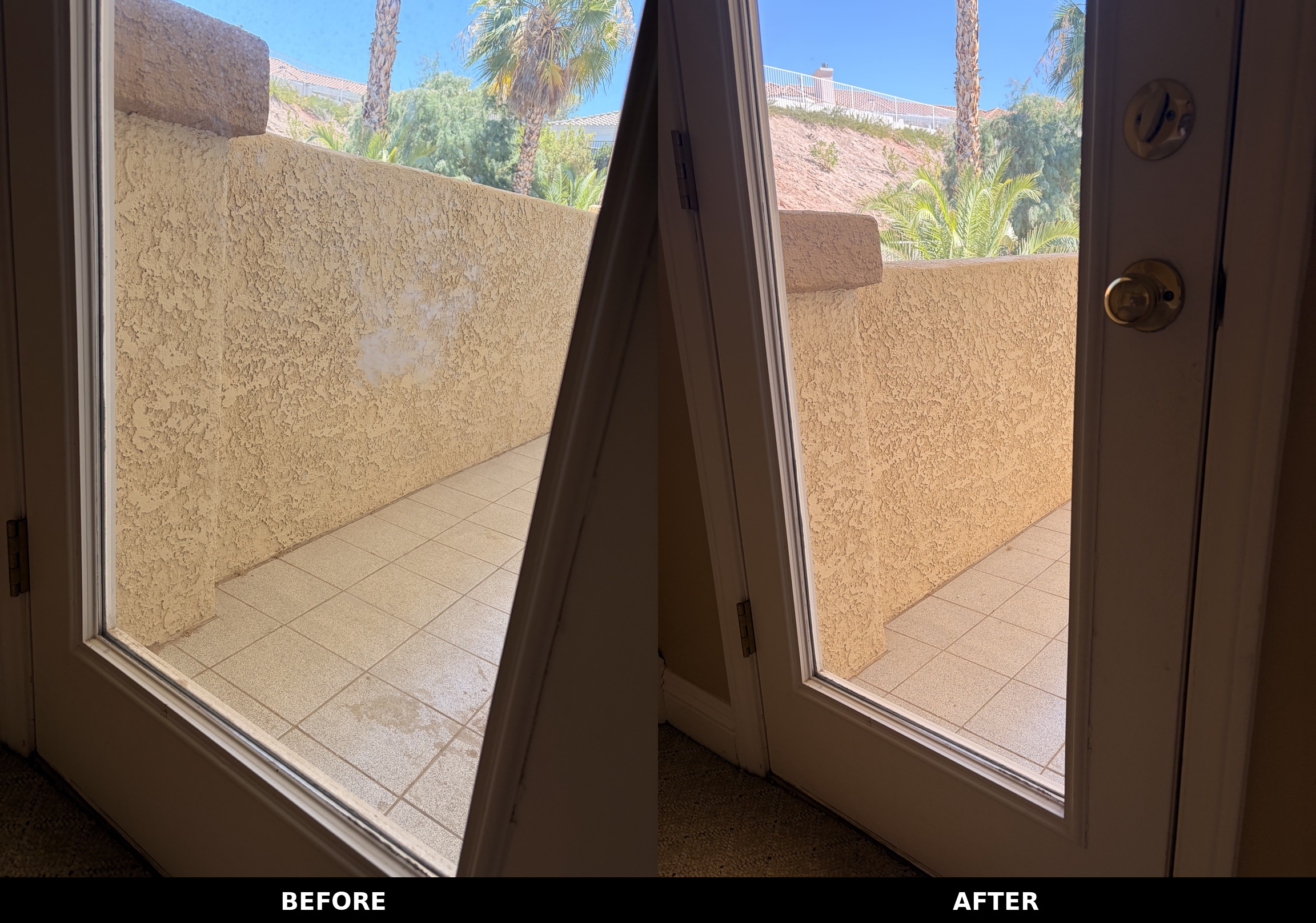 Before and after: Patio Glass Door